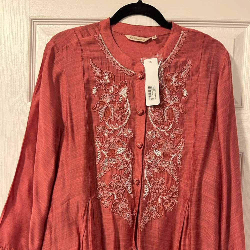 Embroidered Dark Pink top